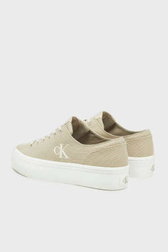 Calvin Klein Pamuk Karışımlı Kanvas YW0YW01763ACF Bayan Ayakkabı YW0YW01763 ACF Bej-Krem - 3