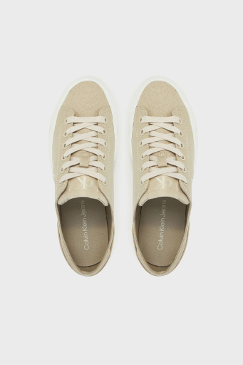 Calvin Klein Pamuk Karışımlı Kanvas YW0YW01763ACF Bayan Ayakkabı YW0YW01763 ACF Bej-Krem - 5