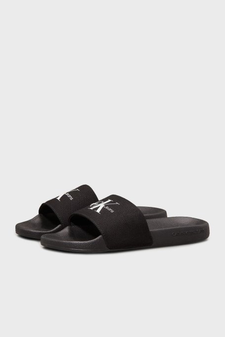 Calvin Klein Pamuk ve Kanvas Logolu YW0YW018350GM Bayan Terlik YW0YW01835 0GM SİYAH - 10