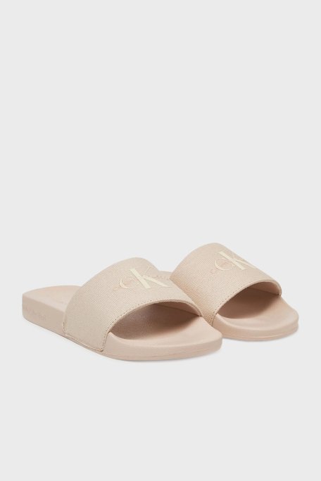 Calvin Klein Pamuk ve Kanvas Logolu YW0YW01835VIC Bayan Terlik YW0YW01835 VIC AÇIK PEMBE - 2