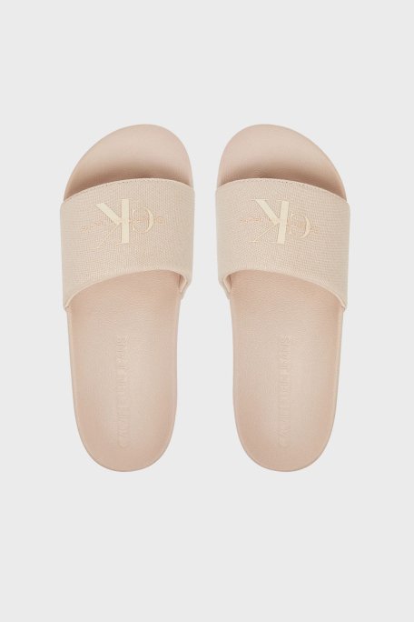 Calvin Klein Pamuk ve Kanvas Logolu YW0YW01835VIC Bayan Terlik YW0YW01835 VIC AÇIK PEMBE - 4