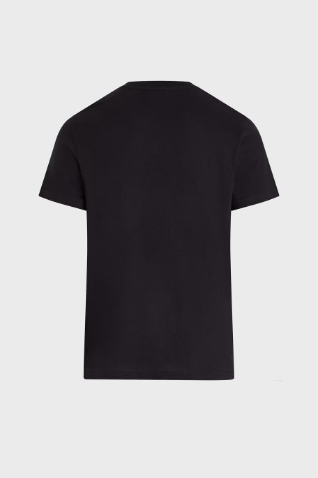 Calvin Klein Pamuk ve Keten Karışımlı Regular Fit Bisiklet Yaka KM0KM01138BEH Erkek T Shirt KM0KM01138 BEH SİYAH - 2