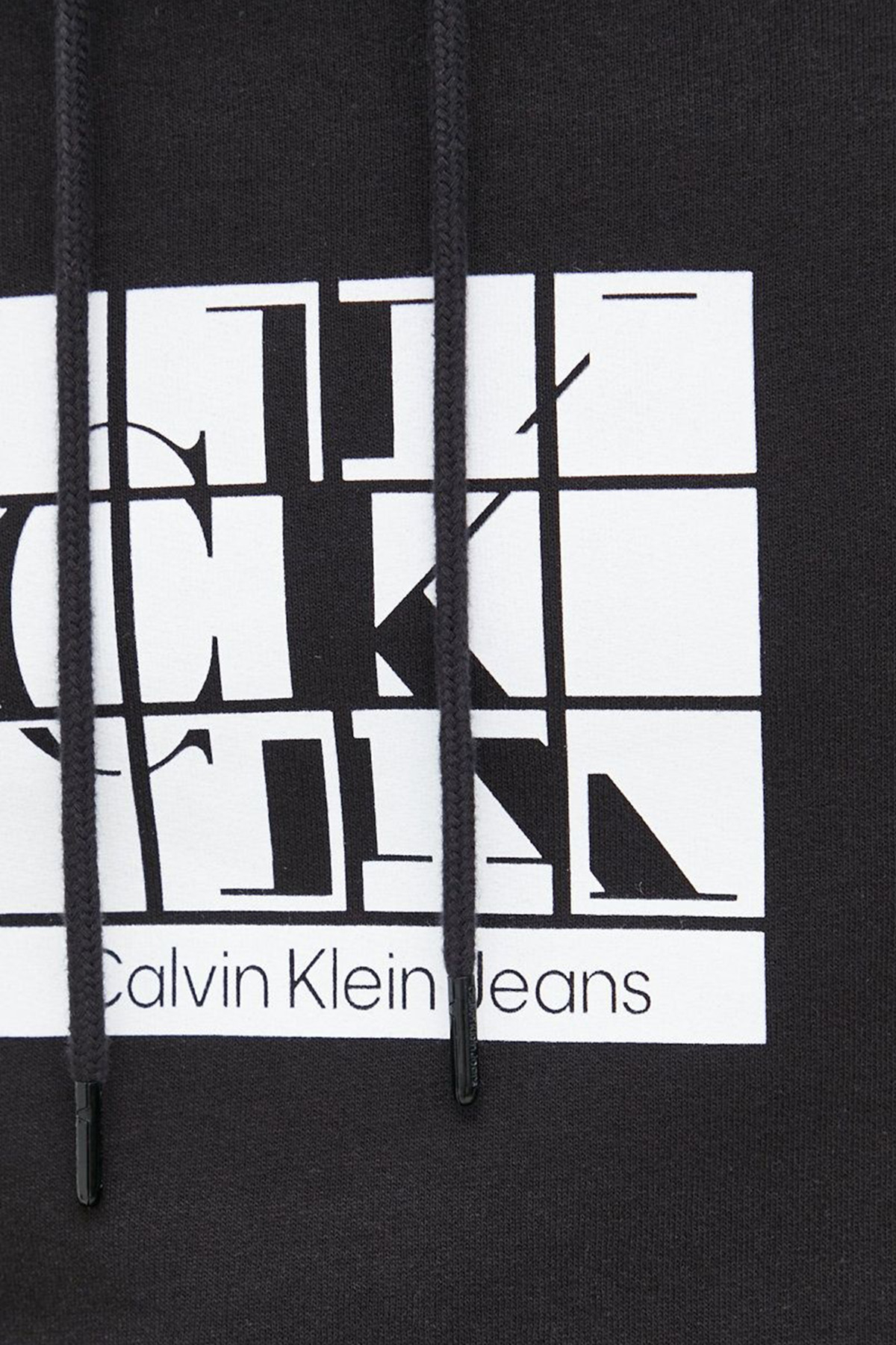 Calvin Klein Pamuklu Baskılı Regular Fit Kapüşonlu Erkek Sweat J30J320846 BEH SİYAH
