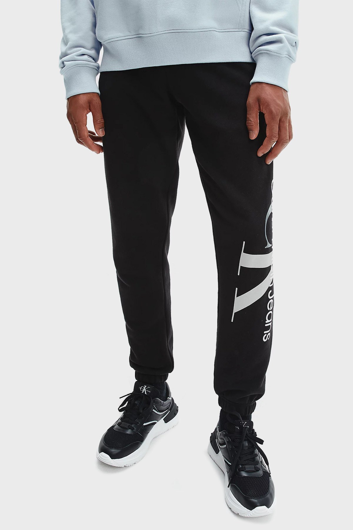 Calvin Klein Pamuklu Belden Bağlamalı Jogger Spor Erkek Pantolon J30J319773 BEH SİYAH