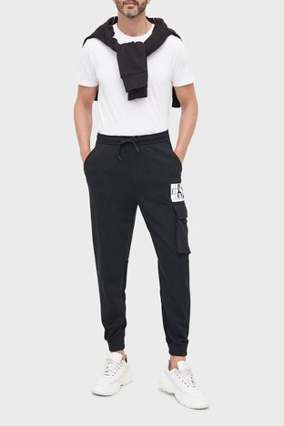 Calvin Klein - Calvin Klein Pamuklu Belden Bağlamalı Jogger Spor Erkek Pantolon J30J321575 BEH SİYAH (1)