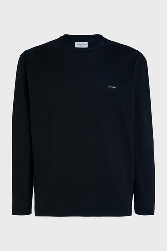 Calvin Klein Pamuklu Bisiklet Yaka Uzun Kollu Regular Fit K10K111847BEH Erkek T Shirt K10K111847 BEH SİYAH - 5