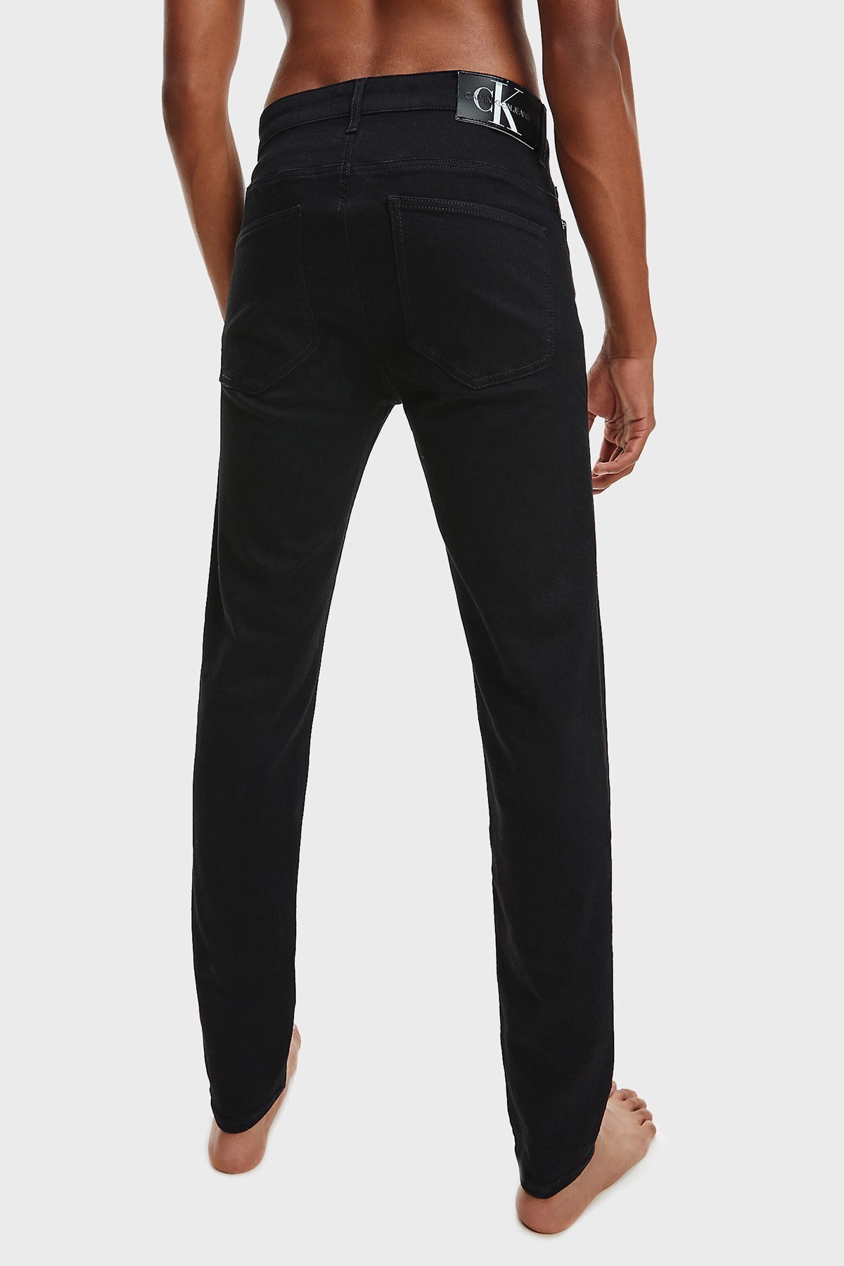 Calvin Klein Pamuklu Cepli Skinny Fit Jeans Erkek Kot Pantolon J30J318890 1BY SİYAH