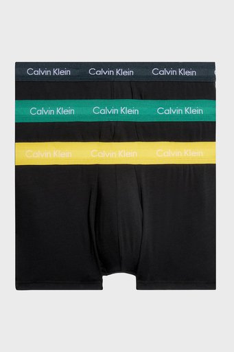 Calvin Klein Pamuklu Esnek 3 Pack 0000U2664GCA9 Erkek Boxer 0000U2664G CA9 Siyah-Sarı-Yeşil - 1