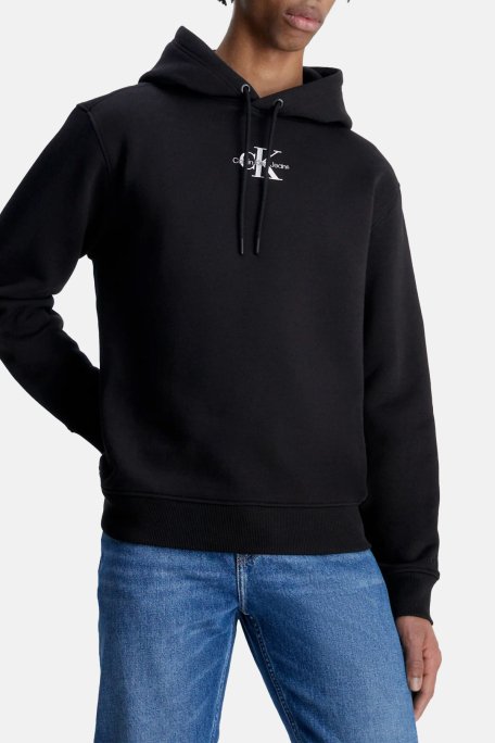 Calvin Klein Logolu Pamuklu Kapüşonlu Regular Fit J30J323749BEH Erkek Sweat J30J323749 BEH SİYAH - 1