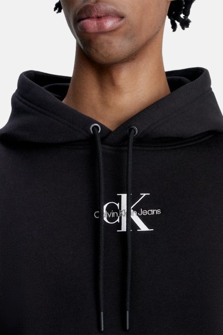 Calvin Klein Logolu Pamuklu Kapüşonlu Regular Fit J30J323749BEH Erkek Sweat J30J323749 BEH SİYAH - 2