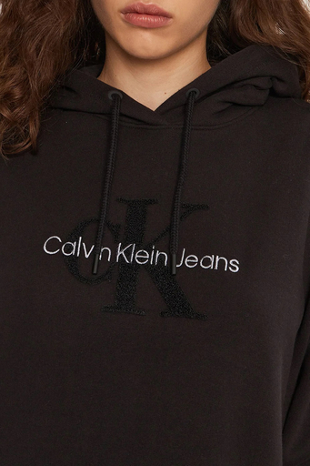 Calvin Klein Pamuklu Kapüşonlu Spor Mini J20J224685BEH Bayan Elbise J20J224685 BEH SİYAH - 4