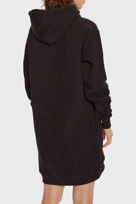 Calvin Klein Pamuklu Kapüşonlu Spor Mini J20J224685BEH Bayan Elbise J20J224685 BEH SİYAH - 3