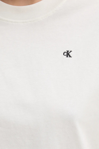 Calvin Klein Pamuklu Logo Baskılı Regular Fit Bisiklet Yaka J20J225238YAS Bayan T Shirt J20J225238 YAS EKRU - 5