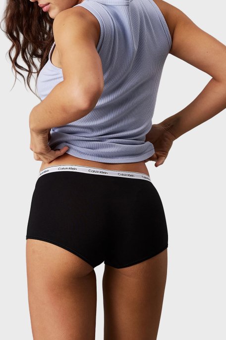 Calvin Klein Pamuklu Logolu 3 Pack LV00QD5344MPI Bayan Külot LV00QD5344 MPI SİYAH-BEYAZ-GRİ - 4