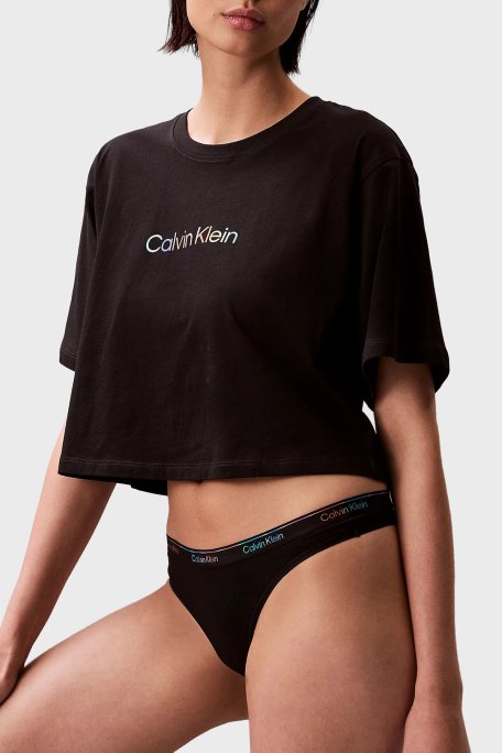 Calvin Klein Pamuklu Logolu 5 Pack LV00QD5322WBT Bayan Külot LV00QD5322 WBT SİYAH-BEYAZ-GRİ - 4