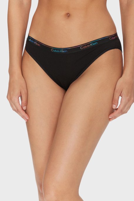 Calvin Klein Pamuklu Logolu 5 Pack LV00QD5323WBT Bayan Külot LV00QD5323 WBT SİYAH-BEYAZ-GRİ - 3