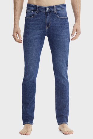 Calvin Klein - Calvin Klein Pamuklu Normal Bel Skinny Fit Jeans Erkek Kot Pantolon J30J321131 1BJ MAVİ