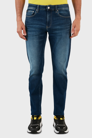 Calvin Klein - Calvin Klein Pamuklu Normal Bel Slim Fit Dar Paça Jeans Erkek Kot Pantolon J30J321462 1BJ LACİVERT (1)