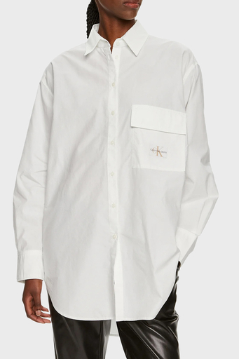 Calvin Klein Pamuklu Oversize Fit J20J223867YAF Bayan Gömlek J20J223867 YAF BEYAZ - 1
