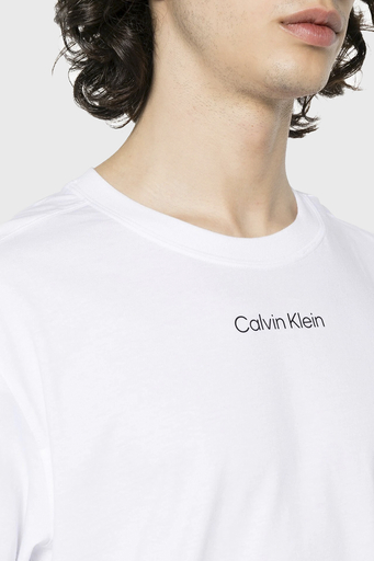 Calvin Klein Pamuklu Regular Fit Bisiklet Yaka 00GMS4K174YAA Erkek T Shirt 00GMS4K174 YAA BEYAZ - 9