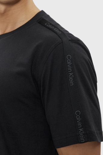 Calvin Klein Pamuklu Regular Fit Bisiklet Yaka 00GMS4K187BAE Erkek T Shirt 00GMS4K187 BAE SİYAH - 9