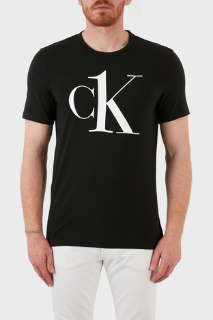 Calvin Klein - Calvin Klein Pamuklu Regular Fit Bisiklet Yaka Erkek T Shirt 000NM1903E 3WX SİYAH