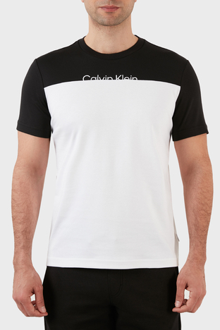 Calvin Klein - Calvin Klein Pamuklu Regular Fit Bisiklet Yaka Erkek T Shirt K10K108839 0XQ SİYAH-BEYAZ