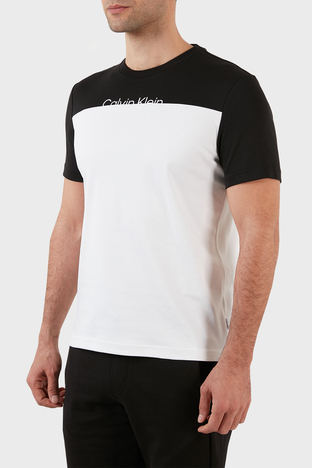 Calvin Klein - Calvin Klein Pamuklu Regular Fit Bisiklet Yaka Erkek T Shirt K10K108839 0XQ SİYAH-BEYAZ (1)