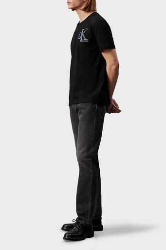 Calvin Klein Pamuklu Regular Fit Bisiklet Yaka J30J325498BEH Erkek T Shirt J30J325498 BEH SİYAH - 4