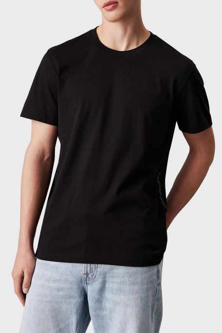 Calvin Klein Pamuklu Regular Fit Bisiklet Yaka J30J326159BEH Erkek T Shirt J30J326159 BEH SİYAH - 1