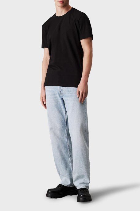 Calvin Klein Pamuklu Regular Fit Bisiklet Yaka J30J326159BEH Erkek T Shirt J30J326159 BEH SİYAH - 2
