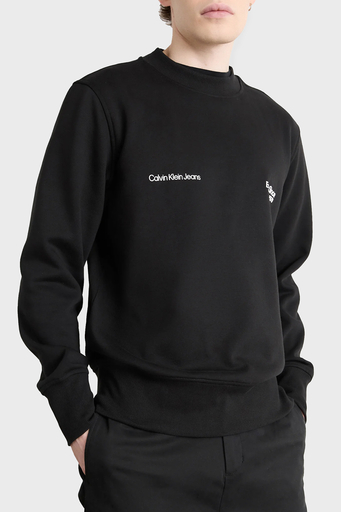 Calvin Klein Pamuklu Regular Fit Bisiklet Yaka J30J326877BEH Erkek Sweat J30J326877 BEH SİYAH - 1