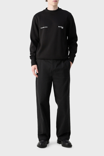 Calvin Klein Pamuklu Regular Fit Bisiklet Yaka J30J326877BEH Erkek Sweat J30J326877 BEH SİYAH - 3