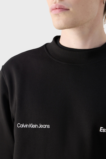 Calvin Klein Pamuklu Regular Fit Bisiklet Yaka J30J326877BEH Erkek Sweat J30J326877 BEH SİYAH - 5