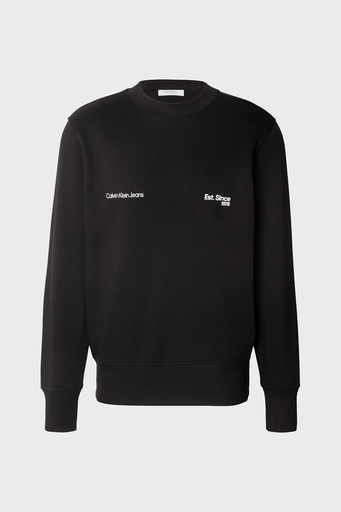 Calvin Klein Pamuklu Regular Fit Bisiklet Yaka J30J326877BEH Erkek Sweat J30J326877 BEH SİYAH - 6