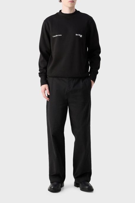 Calvin Klein Pamuklu Regular Fit Bisiklet Yaka J30J326877BEH Erkek Sweat J30J326877 BEH SİYAH - 2