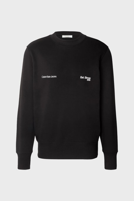 Calvin Klein Pamuklu Regular Fit Bisiklet Yaka J30J326877BEH Erkek Sweat J30J326877 BEH SİYAH - 6