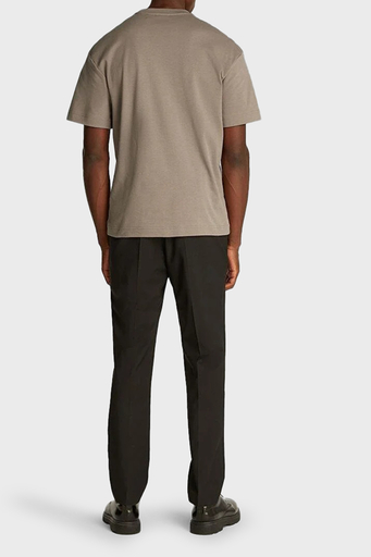 Calvin Klein Pamuklu Regular Fit Bisiklet Yaka K10K112487PB8 Erkek T Shirt K10K112487 PB8 KAHVE - 2