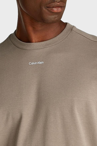 Calvin Klein Pamuklu Regular Fit Bisiklet Yaka K10K112487PB8 Erkek T Shirt K10K112487 PB8 KAHVE - 4