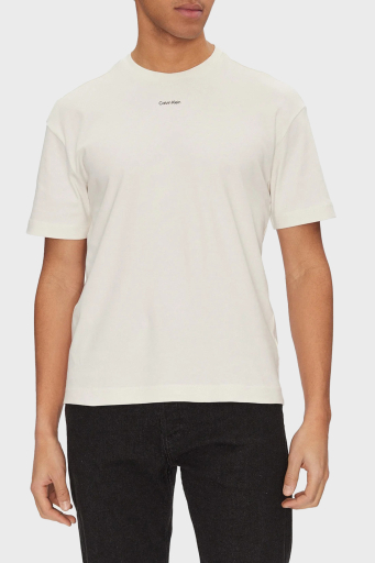 Calvin Klein Pamuklu Regular Fit Bisiklet Yaka K10K112487YAS Erkek T Shirt K10K112487 YAS BEYAZ - 1