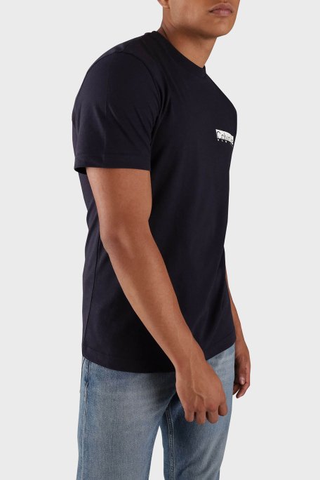 Calvin Klein Pamuklu Regular Fit Bisiklet Yaka Logolu K10K113800CHW Erkek T Shirt K10K113800 CHW LACİVERT - 1