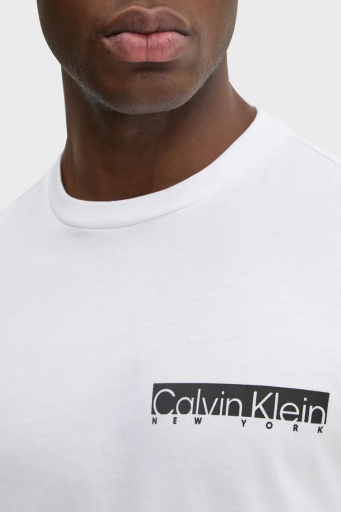 Calvin Klein Pamuklu Regular Fit Bisiklet Yaka Logolu K10K113800YAF Erkek T Shirt K10K113800 YAF BEYAZ - 8