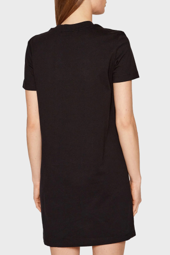 Calvin Klein Pamuklu Regular Fit Bisiklet Yaka Mini Bayan Elbise J20J218862 BEH SİYAH - 8