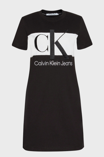 Calvin Klein Pamuklu Regular Fit Bisiklet Yaka Mini Bayan Elbise J20J218862 BEH SİYAH - 10