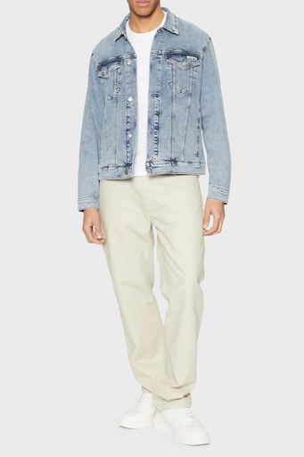 Calvin Klein Pamuklu Regular Fit J30J3265521AA Erkek Kot Ceket J30J326552 1AA AÇIK MAVİ - 3