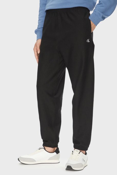 Calvin Klein Pamuklu Regular Fit Lastikli Bel Ribanalı Paça Jogger LV04RC279GUB1 Erkek Pantolon LV04RC279G UB1 SİYAH - 1
