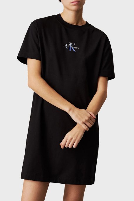 Calvin Klein Pamuklu Regular Fit Logolu Mini J20J225273BEH Bayan Elbise J20J225273 BEH SİYAH - 1
