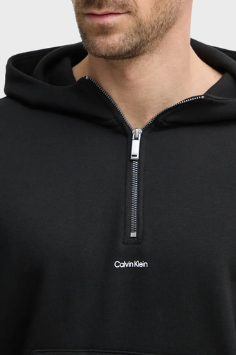 Calvin Klein Pamuklu Regular Fit Yarım Fermuarlı Kapüşonlu K10K113762BEH Erkek Sweat K10K113762 BEH SİYAH - 4