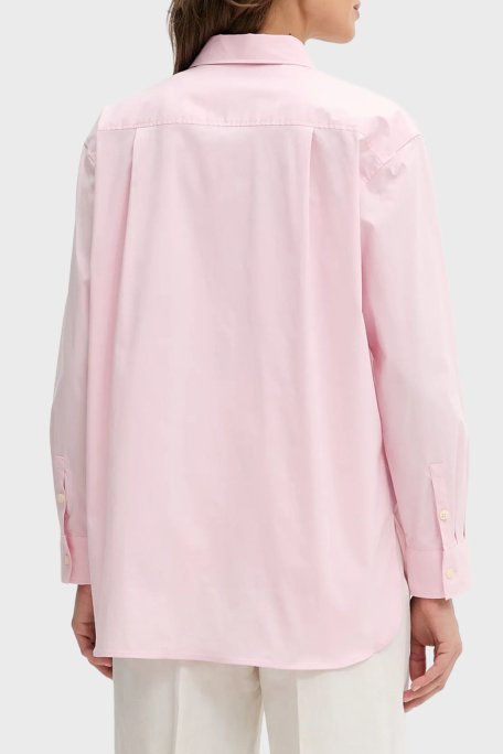 Calvin Klein Pamuklu Relaxed Fit Uzun Kollu Logolu LV047C143GW0S Bayan Gömlek LV047C143G W0S PEMBE - 8
