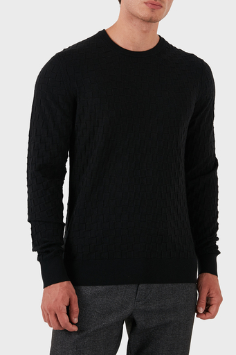 Calvin Klein Pamuklu Slim Fit Bisiklet Yaka K10K113747BEH Erkek Kazak K10K113747 BEH SİYAH - 6